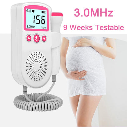 3,0 Doppler Fetal de bolsillo portátil sonido bebé corazón embarazo ultrasonido