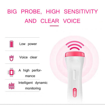 3,0 Doppler Fetal de bolsillo portátil sonido bebé corazón embarazo ultrasonido